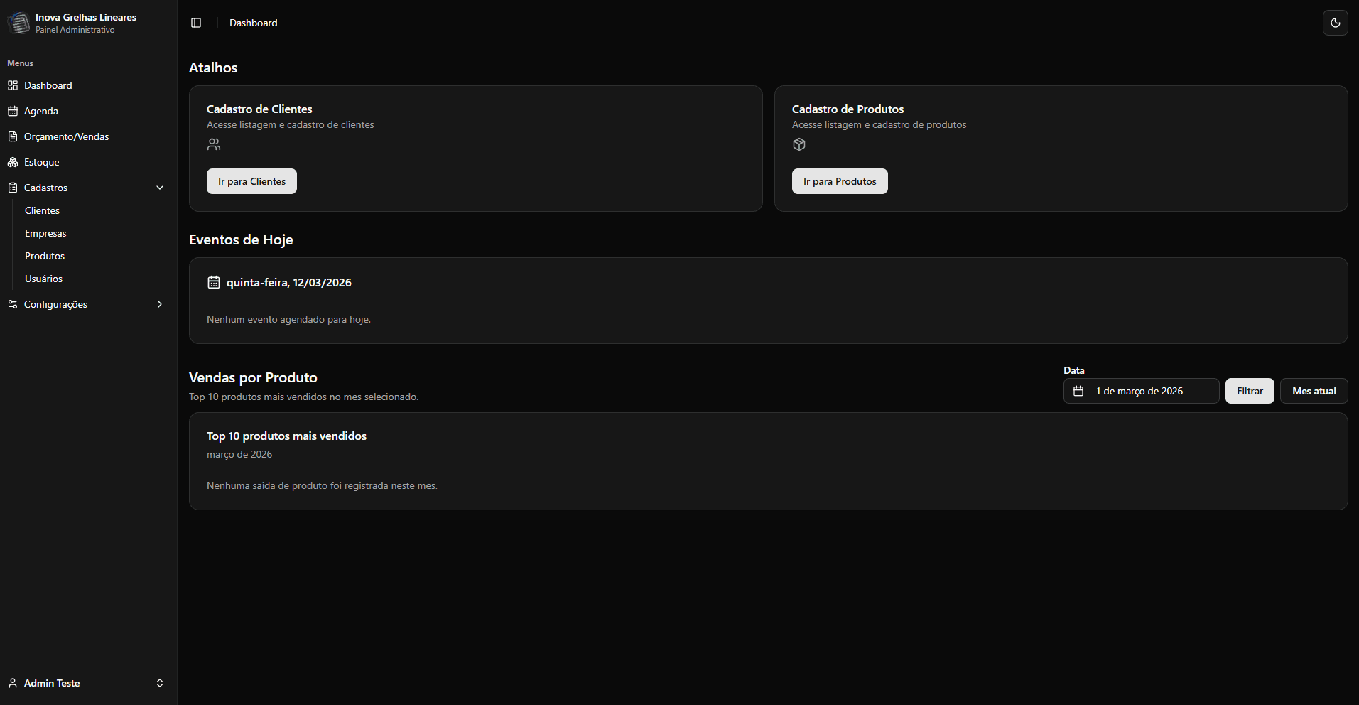 Foto do sistema da Inova Grelhas